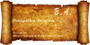 Benyuska Aranka névjegykártya